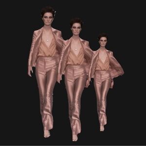 RARE vintage Versace Fall 2000 Ready-to-wear silk suit in ORIGINAL garment bag